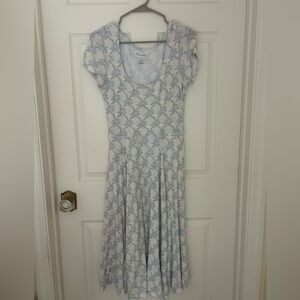 Posh Peanut PRAIRIE VINE WOMEN'S POINTELLE SCOOP MIDI DRESS